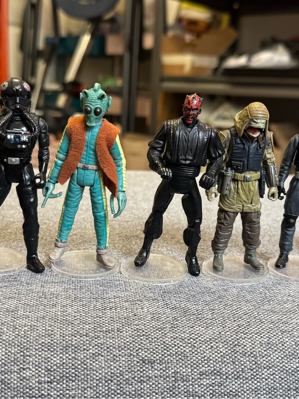 Star Wars Figures - Teal, Orange, Black, Olive